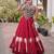 NAVRATRI MAROON ROMAN SILK BLEND GOTA WORK LEHENGA EMBROIDERED BLOUSE 
