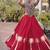 NAVRATRI MAROON ROMAN SILK BLEND GOTA WORK LEHENGA EMBROIDERED BLOUSE 