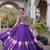 NAVRATRI PURPLE ROMAN SILK BLEND GOTA WORK LEHENGA EMBROIDERED BLOUSE 