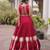 NAVRATRI MAROON ROMAN SILK BLEND GOTA WORK LEHENGA EMBROIDERED BLOUSE 