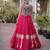 NAVRATRI RANI-PINK ROMAN SILK BLEND GOTA WORK LEHENGA EMBROIDERED BLOUSE 