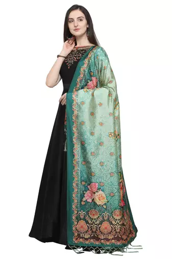 Digital print assam silk dupatta for women and girls to wear on gown chaniya choli kurti etc