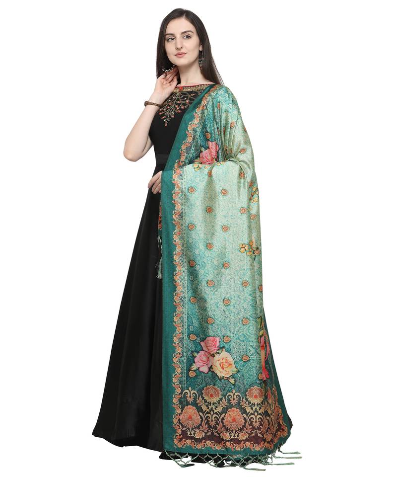 Digital print assam silk dupatta for women and girls to wear on gown chaniya choli kurti etc