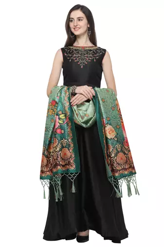 Digital print assam silk dupatta for women and girls to wear on gown chaniya choli kurti etc
