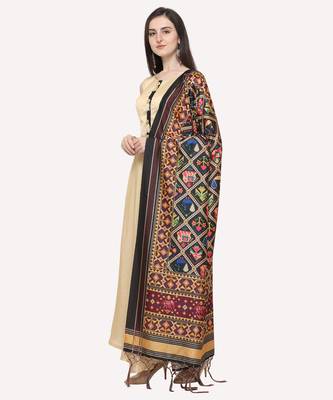 Digital print assam silk dupatta for women and girls to wear on gown chaniya choli kurti etc 1