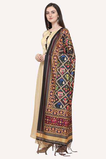 Digital print assam silk dupatta for women and girls to wear on gown chaniya choli kurti etc