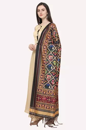 Digital print assam silk dupatta for women and girls to wear on gown chaniya choli kurti etc