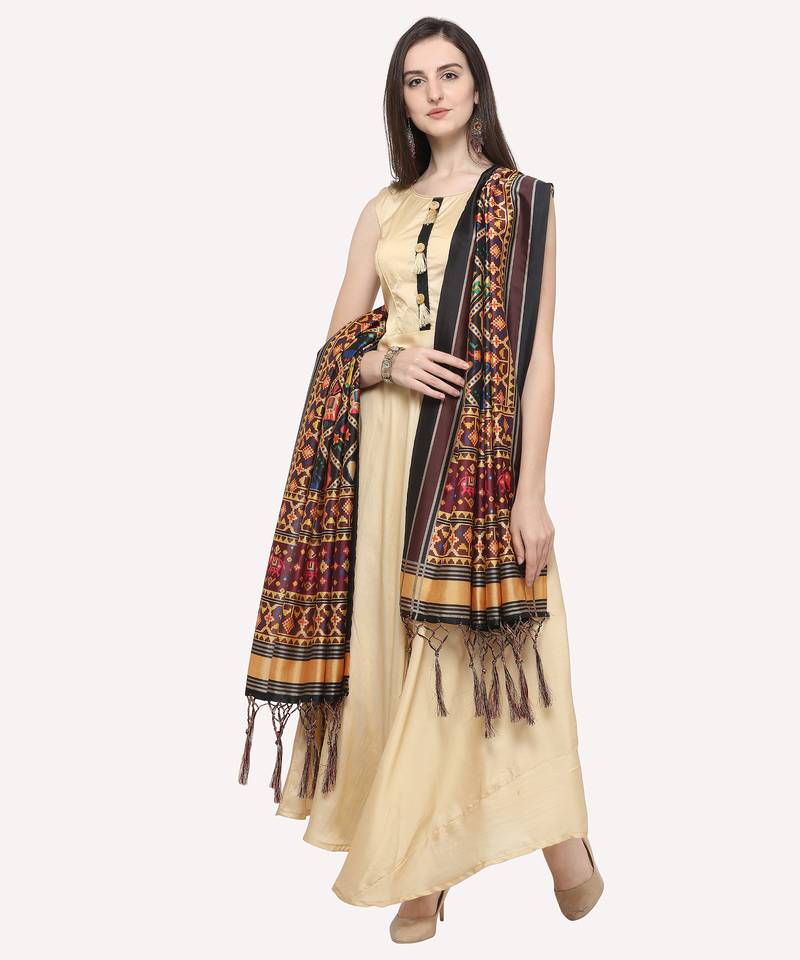 Digital print assam silk dupatta for women and girls to wear on gown chaniya choli kurti etc