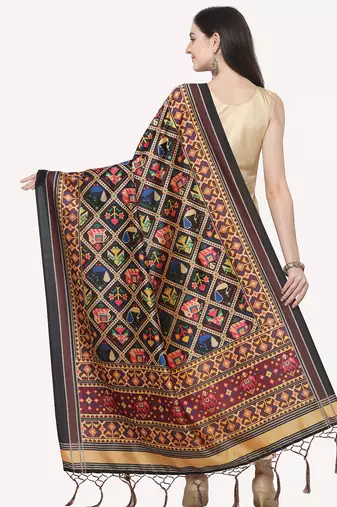 Digital print assam silk dupatta for women and girls to wear on gown chaniya choli kurti etc