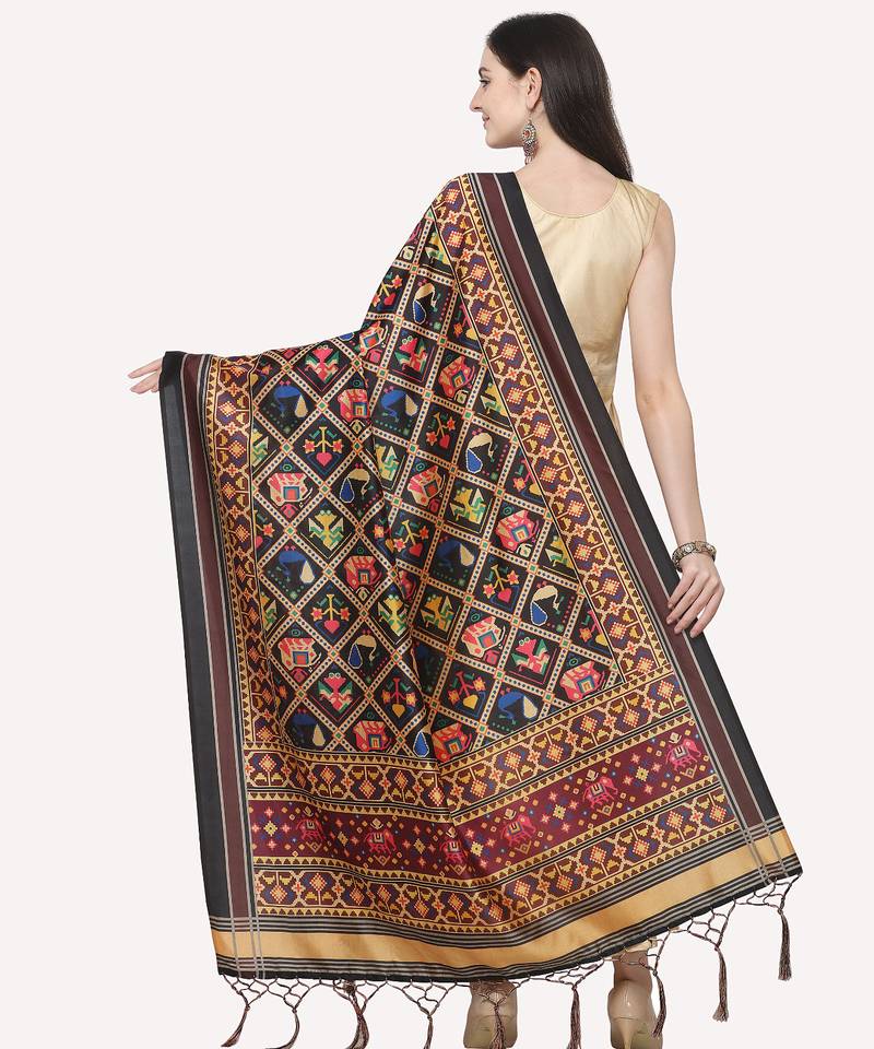 Digital print assam silk dupatta for women and girls to wear on gown chaniya choli kurti etc