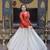 NAVRATRI WHITE-FENTA COSMOS EMBROIDERED ED LEHENGA & BLOUSE