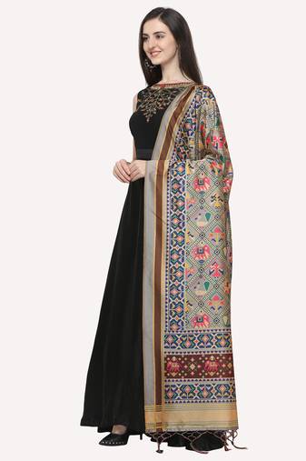 Digital print assam silk dupatta for women and girls to wear on gown chaniya choli kurti etc