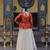 NAVRATRI WHITE-FENTA COSMOS EMBROIDERED ED LEHENGA & BLOUSE