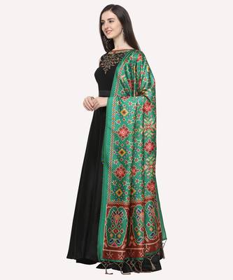 Digital print assam silk dupatta for women and girls to wear on gown chaniya choli kurti etc 1