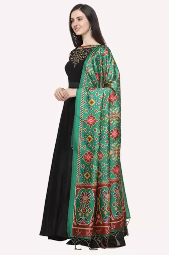 Digital print assam silk dupatta for women and girls to wear on gown chaniya choli kurti etc