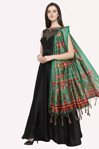 Digital print assam silk dupatta for women and girls to wear on gown chaniya choli kurti etc