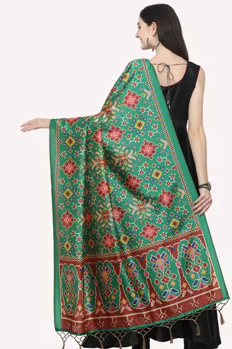 Digital print assam silk dupatta for women and girls to wear on gown chaniya choli kurti etc