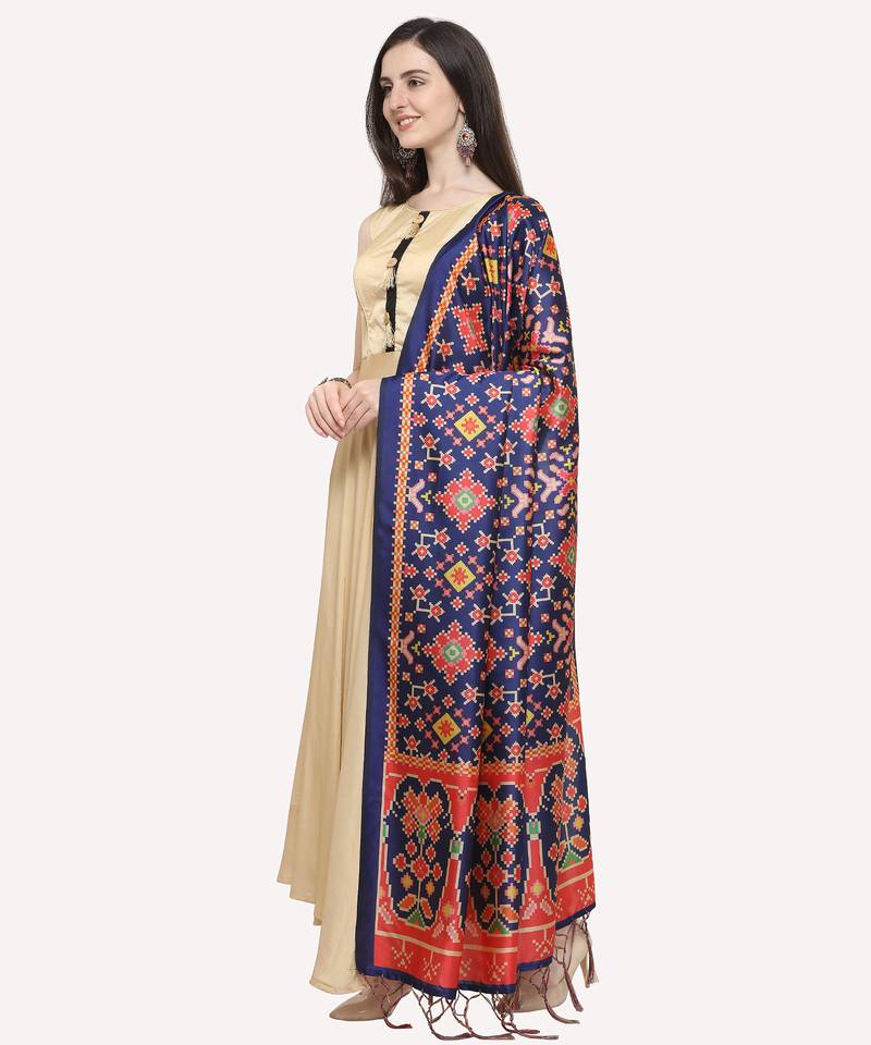 Digital print assam silk dupatta for women and girls to wear on gown chaniya choli kurti etc