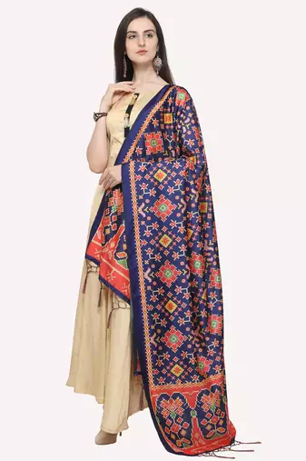 Digital print assam silk dupatta for women and girls to wear on gown chaniya choli kurti etc
