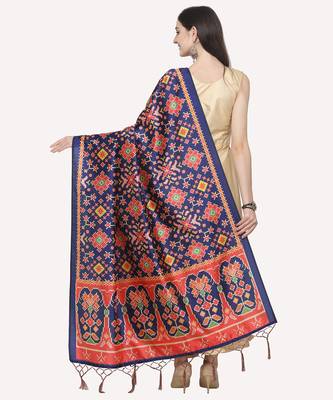 Digital print assam silk dupatta for women and girls to wear on gown chaniya choli kurti etc 3