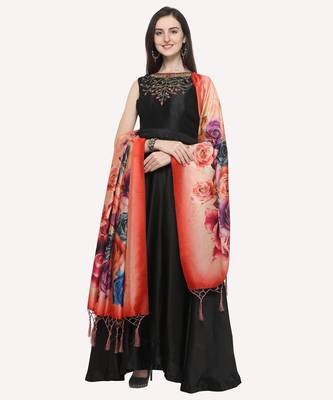 Digital print assam silk dupatta for women and girls to wear on gown chaniya choli kurti etc 2