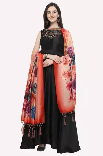 Digital print assam silk dupatta for women and girls to wear on gown chaniya choli kurti etc