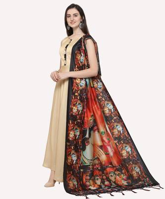 Digital print assam silk dupatta for women and girls to wear on gown chaniya choli kurti etc 2