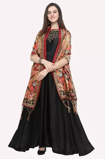 Digital print assam silk dupatta for women and girls to wear on gown chaniya choli kurti etc