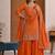Orange Sequence Embroidery Work Silk Blend Salwar Suit