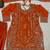 Orange Sequence Embroidery Work Silk Blend Salwar Suit