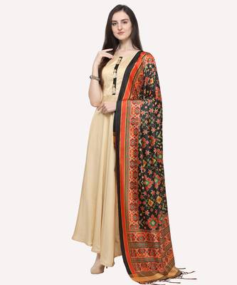 Digital print assam silk dupatta for women and girls to wear on gown chaniya choli kurti etc 2