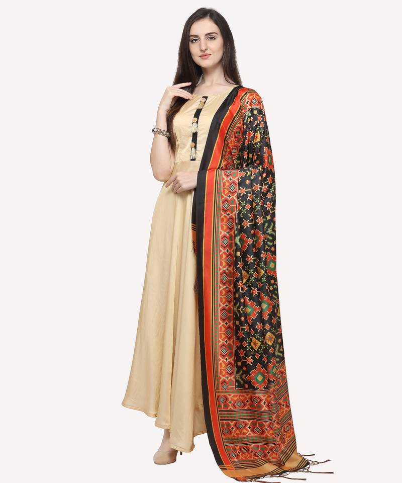 Digital print assam silk dupatta for women and girls to wear on gown chaniya choli kurti etc
