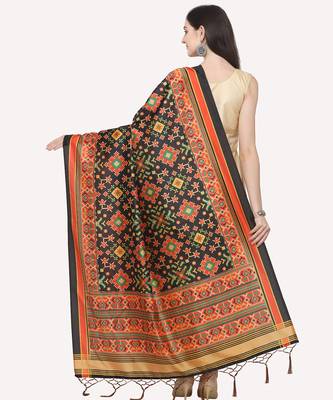 Digital print assam silk dupatta for women and girls to wear on gown chaniya choli kurti etc 3