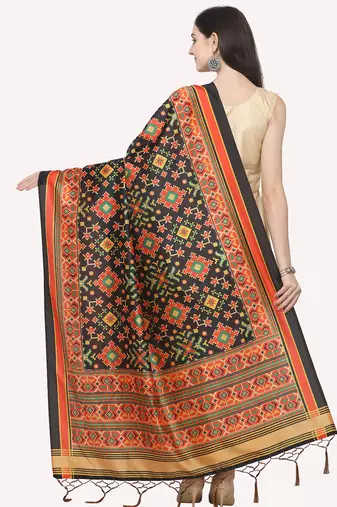 Digital print assam silk dupatta for women and girls to wear on gown chaniya choli kurti etc