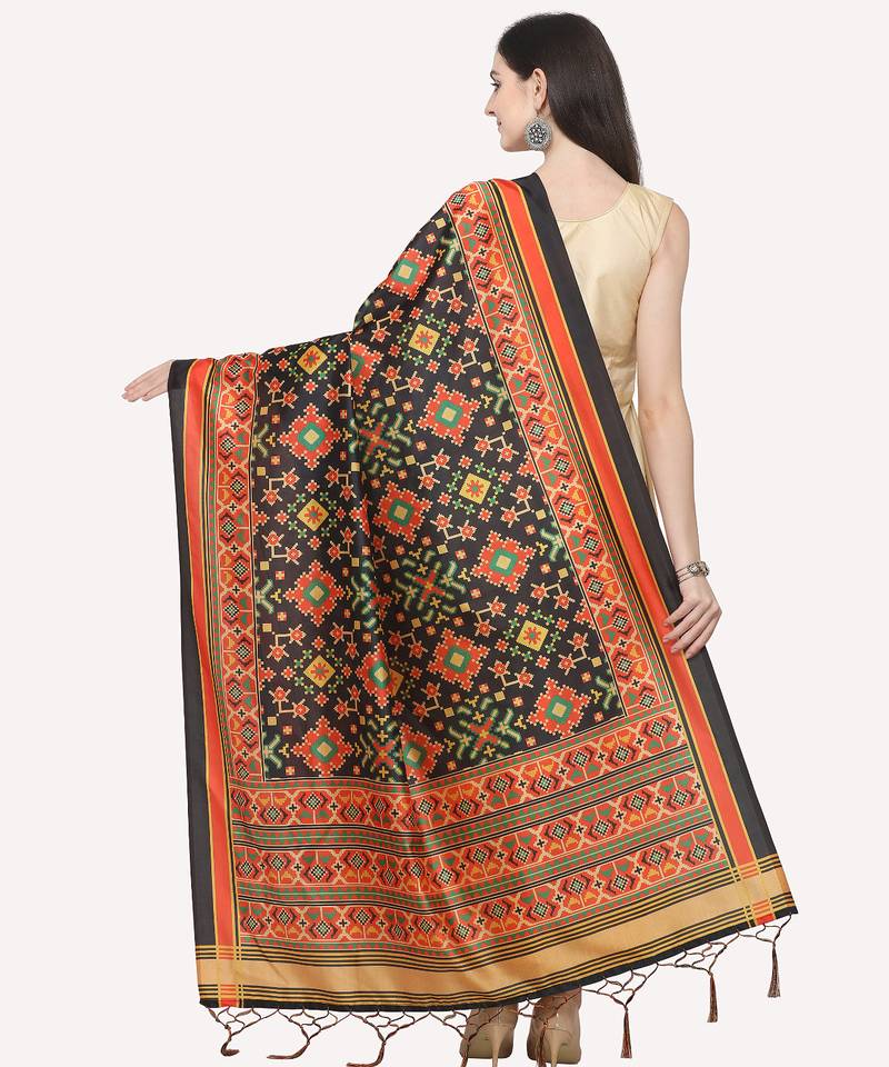 Digital print assam silk dupatta for women and girls to wear on gown chaniya choli kurti etc