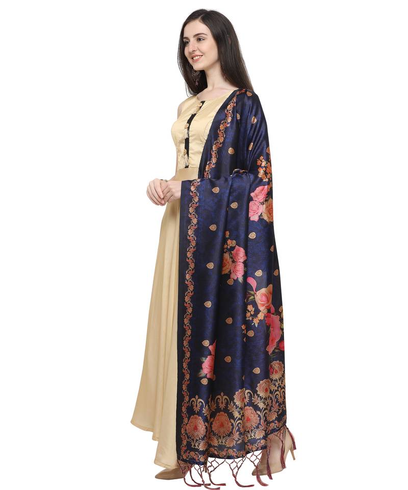 Digital print assam silk dupatta for women and girls to wear on gown chaniya choli kurti etc