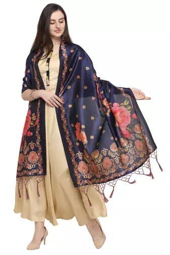 Digital print assam silk dupatta for women and girls to wear on gown chaniya choli kurti etc