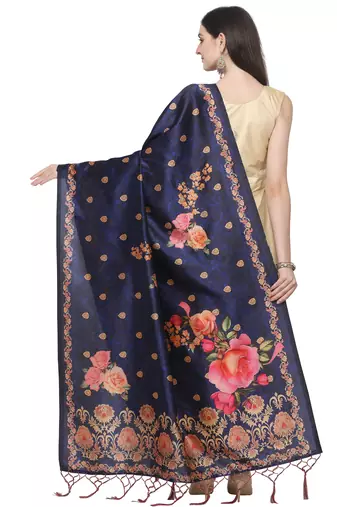 Digital print assam silk dupatta for women and girls to wear on gown chaniya choli kurti etc
