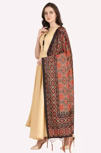 Digital print assam silk dupatta for women and girls to wear on gown chaniya choli kurti etc