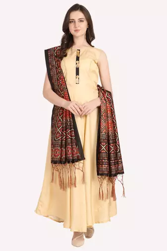 Digital print assam silk dupatta for women and girls to wear on gown chaniya choli kurti etc