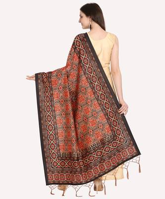 Digital print assam silk dupatta for women and girls to wear on gown chaniya choli kurti etc 3