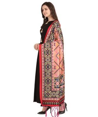 Digital print assam silk dupatta for women and girls to wear on gown chaniya choli kurti etc 1