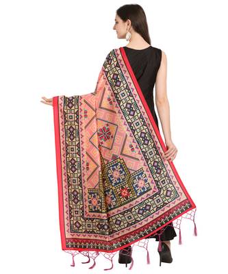 Digital print assam silk dupatta for women and girls to wear on gown chaniya choli kurti etc 3