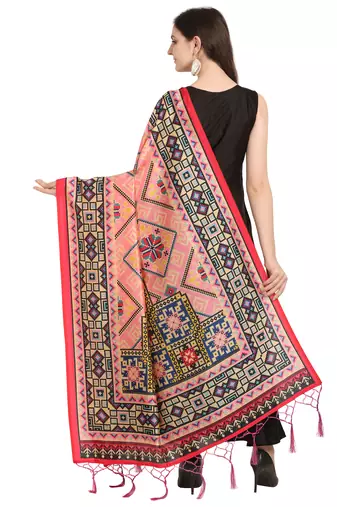 Digital print assam silk dupatta for women and girls to wear on gown chaniya choli kurti etc