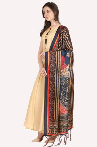 Digital print assam silk dupatta for women and girls to wear on gown chaniya choli kurti etc