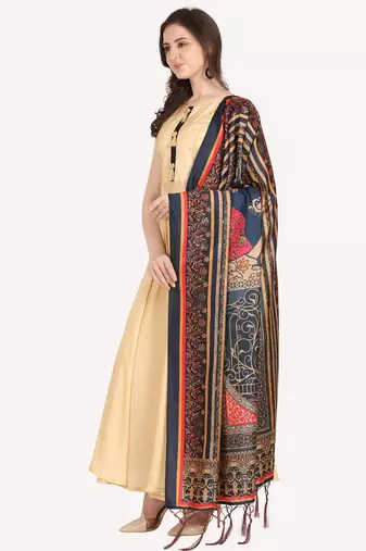 Digital print assam silk dupatta for women and girls to wear on gown chaniya choli kurti etc