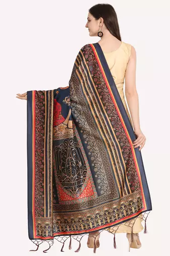 Digital print assam silk dupatta for women and girls to wear on gown chaniya choli kurti etc