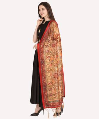 Digital print assam silk dupatta for women and girls to wear on gown chaniya choli kurti etc 1