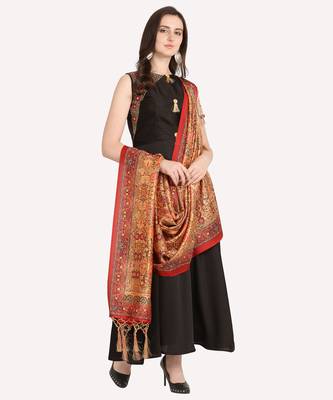 Digital print assam silk dupatta for women and girls to wear on gown chaniya choli kurti etc 2