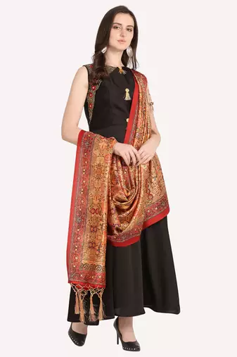 Digital print assam silk dupatta for women and girls to wear on gown chaniya choli kurti etc
